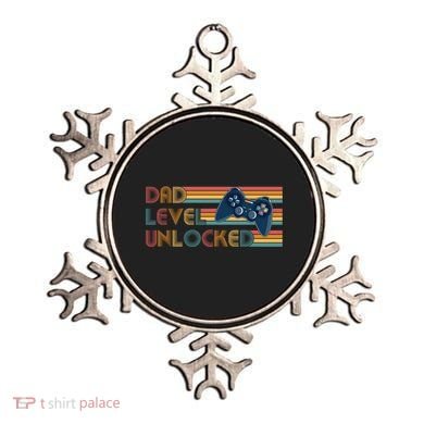 Funny Retro Dad Level Unlocked Gamer Ornament