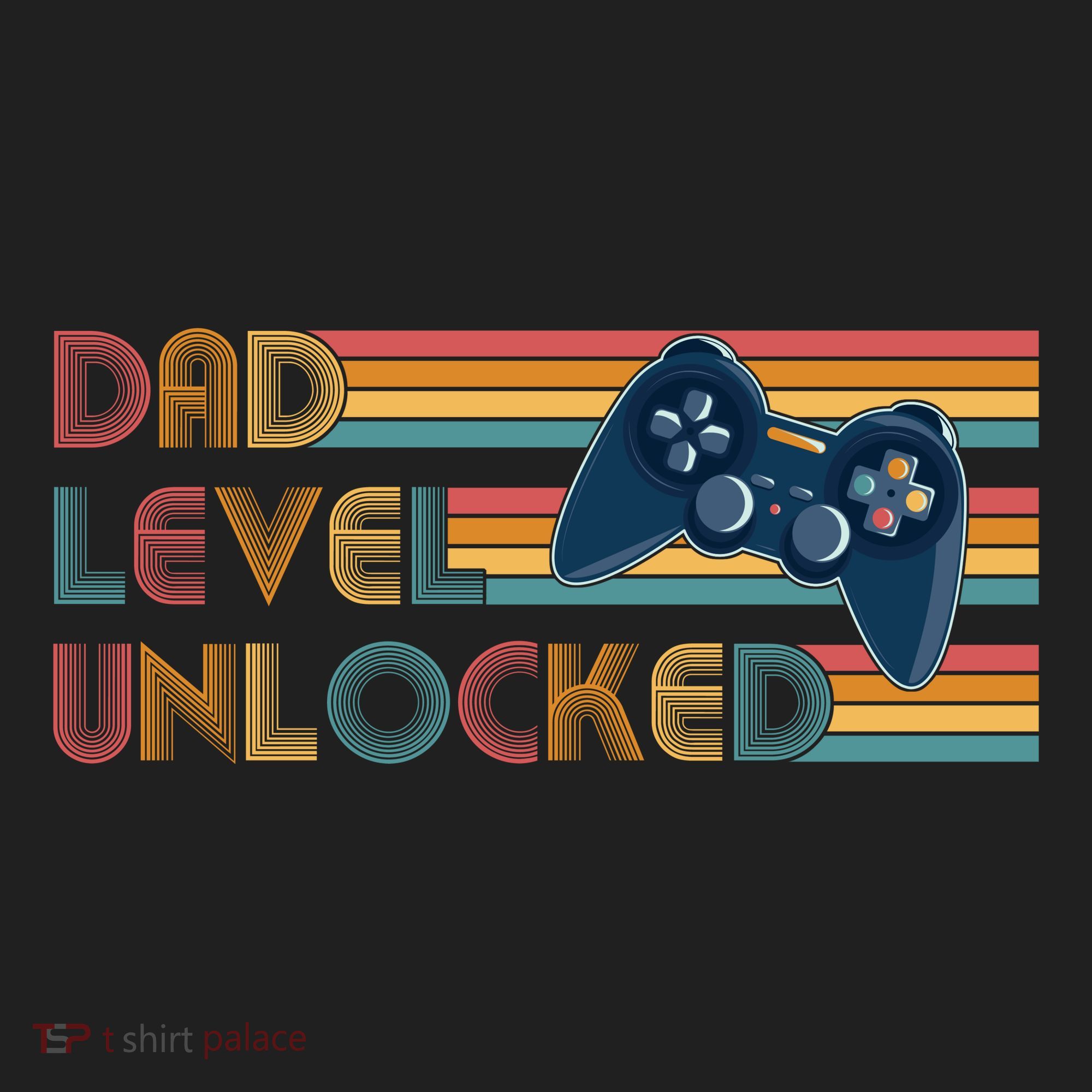 Funny Retro Dad Level Unlocked Gamer Golf Towel