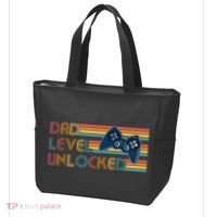 Funny Retro Dad Level Unlocked Gamer Tote Bag thumb 3