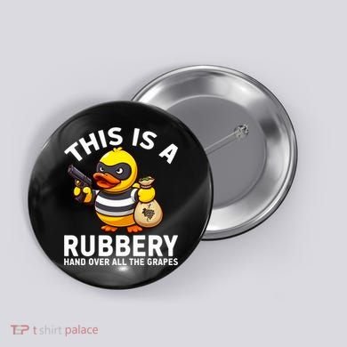 Funny Rubber Duck Yellow Duckie Button