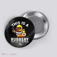Funny Rubber Duck Yellow Duckie Button thumb 0