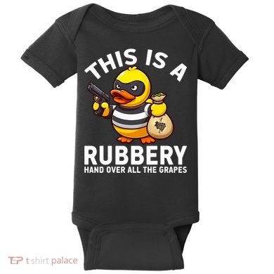 Funny Rubber Duck Yellow Duckie Baby Bodysuit