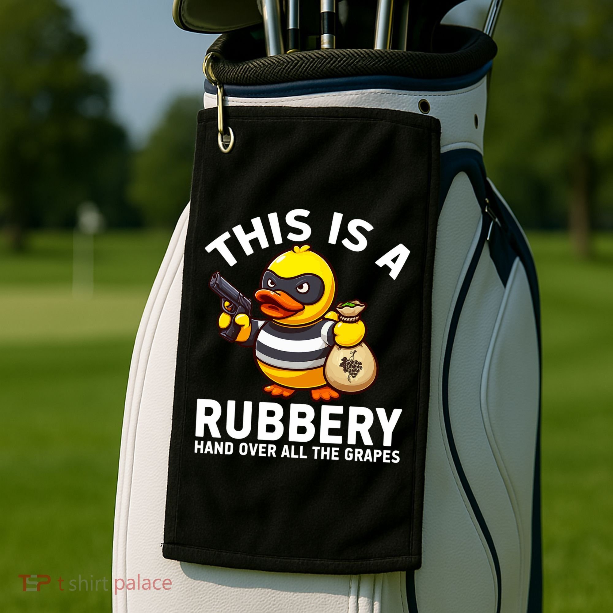 Funny Rubber Duck Yellow Duckie Golf Towel