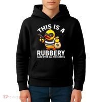 Funny Rubber Duck Yellow Duckie Kids Hoodie thumb 4