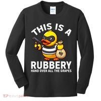 Funny Rubber Duck Yellow Duckie Kids Long Sleeve Shirt thumb 0
