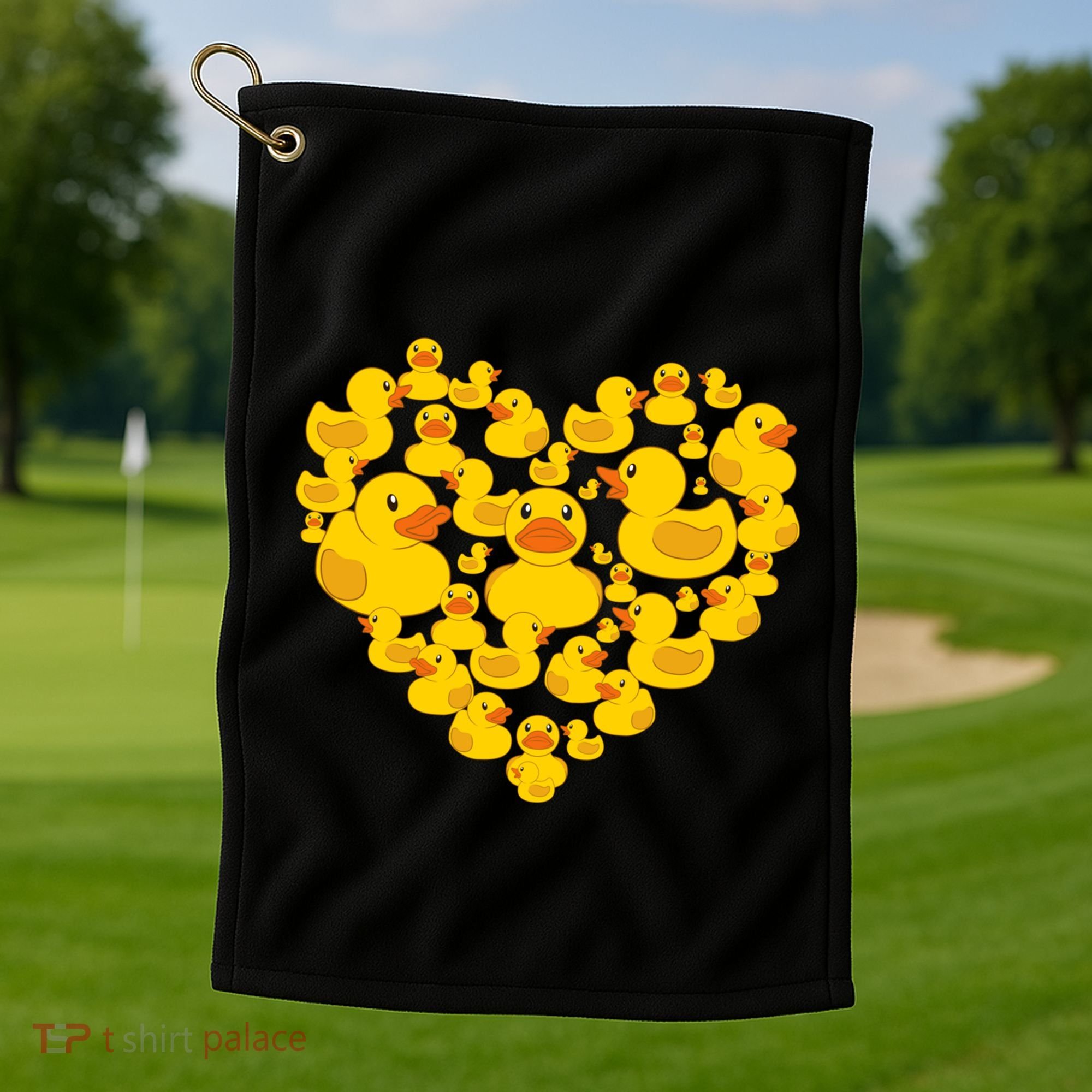 Funny Rubber Duck Gift Duckies Lovers Gift Golf Towel