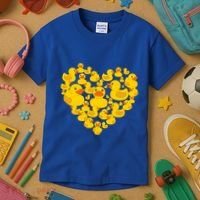 Funny Rubber Duck Gift Duckies Lovers Gift Kids T-Shirt thumb 3