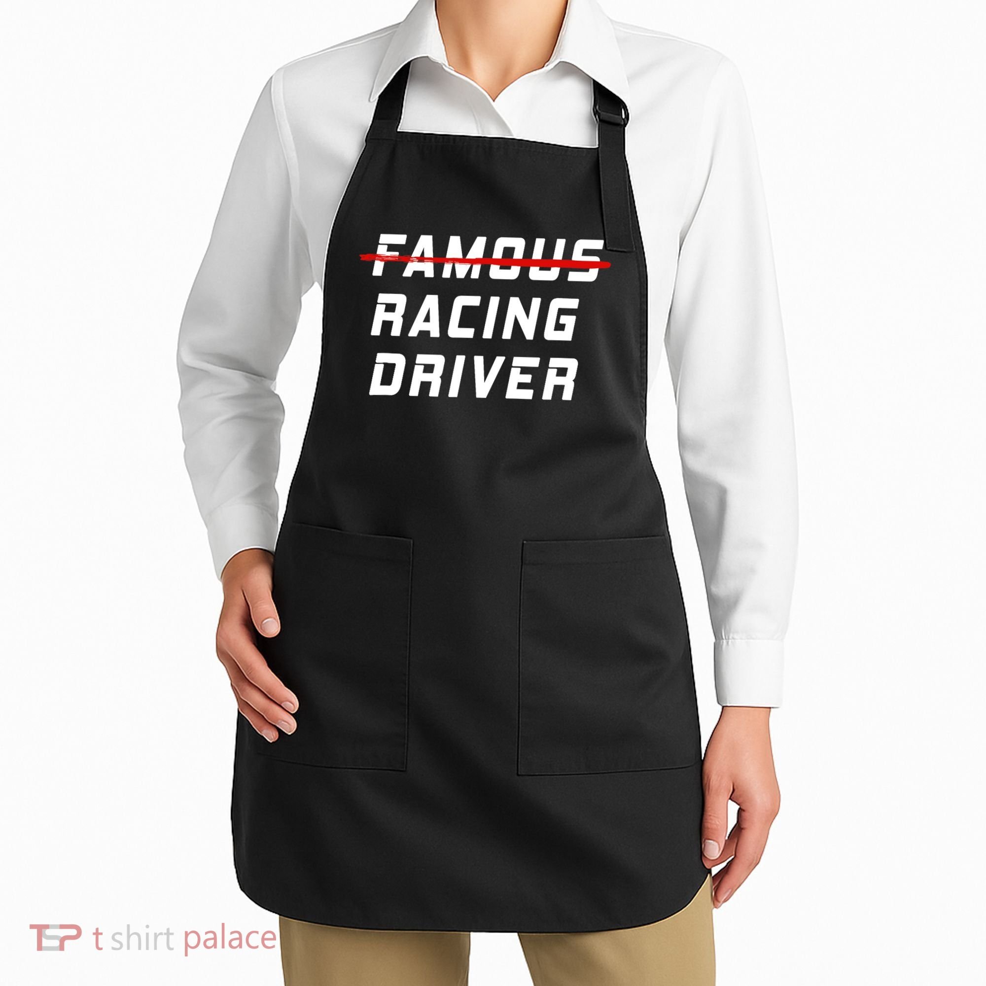 Famous racing driver funny quote for car and racing fans Apron