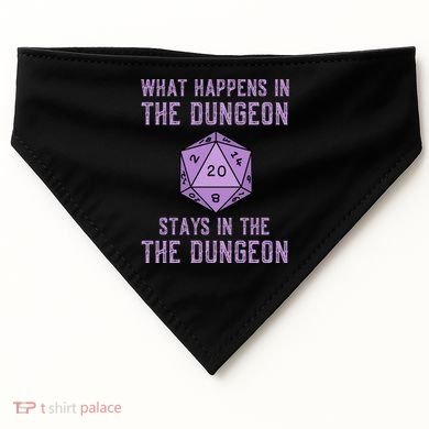 Funny RPG D20 Dungeon Game Gift USA-Made Doggie Bandana