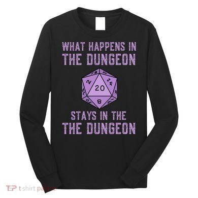 Funny RPG D20 Dungeon Game Gift Long Sleeve Shirt