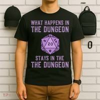 Funny RPG D20 Dungeon Game Gift T-Shirt thumb 6