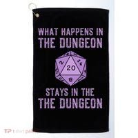 Funny RPG D20 Dungeon Game Gift Golf Towel thumb 0
