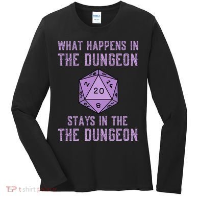 Funny RPG D20 Dungeon Game Gift Women's Long Sleeve Shirt