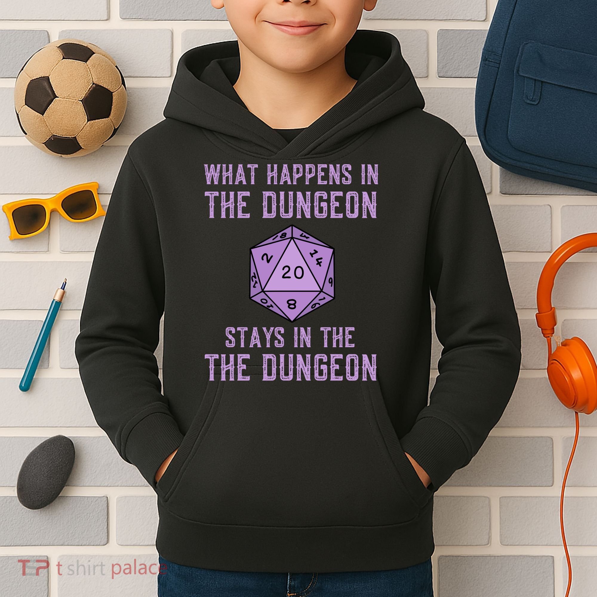 Funny RPG D20 Dungeon Game Gift Kids Hoodie
