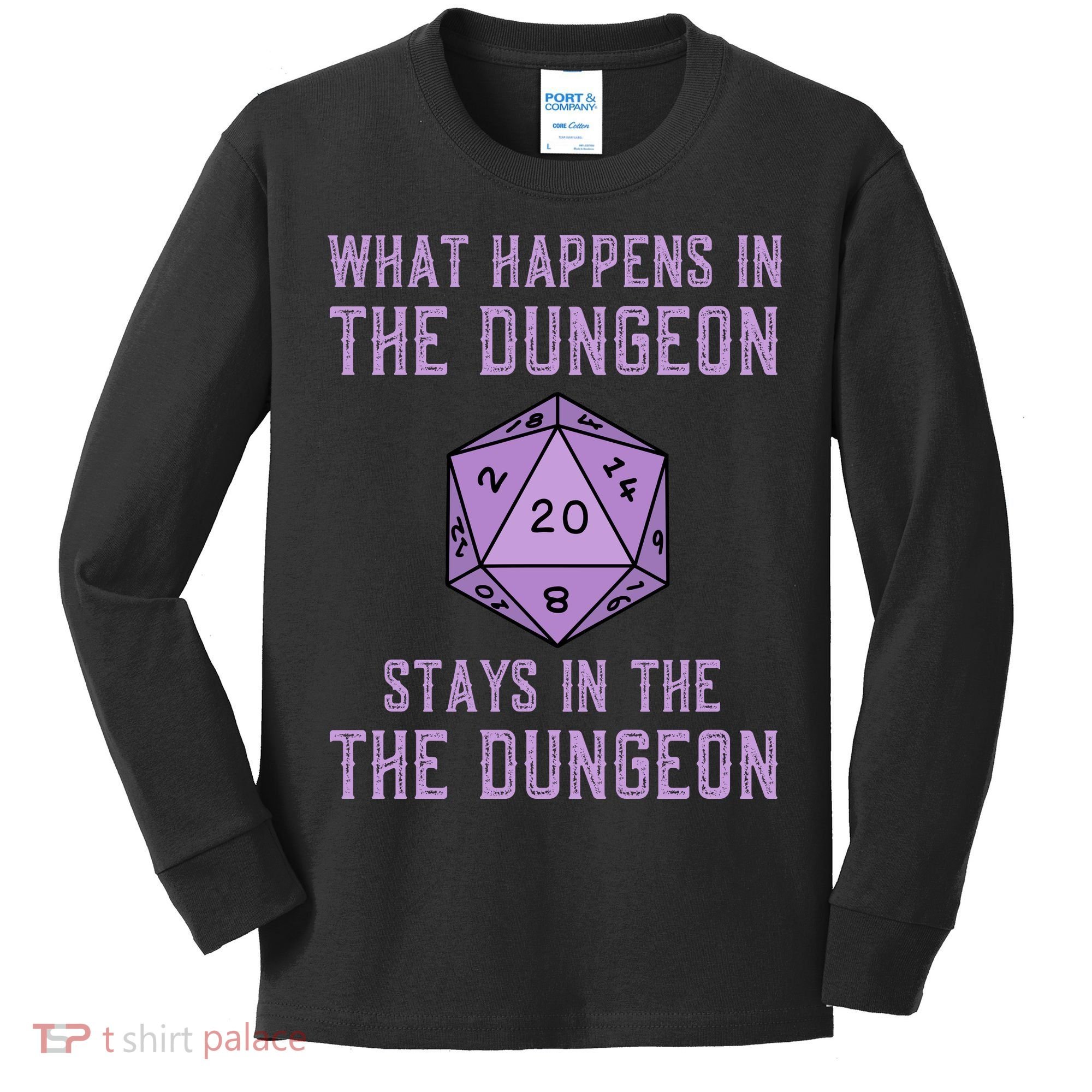 Funny RPG D20 Dungeon Game Gift Kids Long Sleeve Shirt