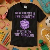 Funny RPG D20 Dungeon Game Gift Kids T-Shirt thumb 3