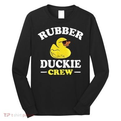 Funny Rubber Duck Yellow Duckie Crew Bath Ducks Duckling Toy Long Sleeve Shirt