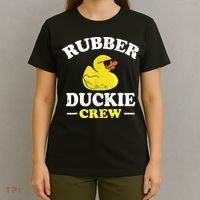 Funny Rubber Duck Yellow Duckie Crew Bath Ducks Duckling Toy T-Shirt thumb 4