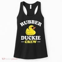 Funny Rubber Duck Yellow Duckie Crew Bath Ducks Duckling Toy Women's Tank Top thumb 0