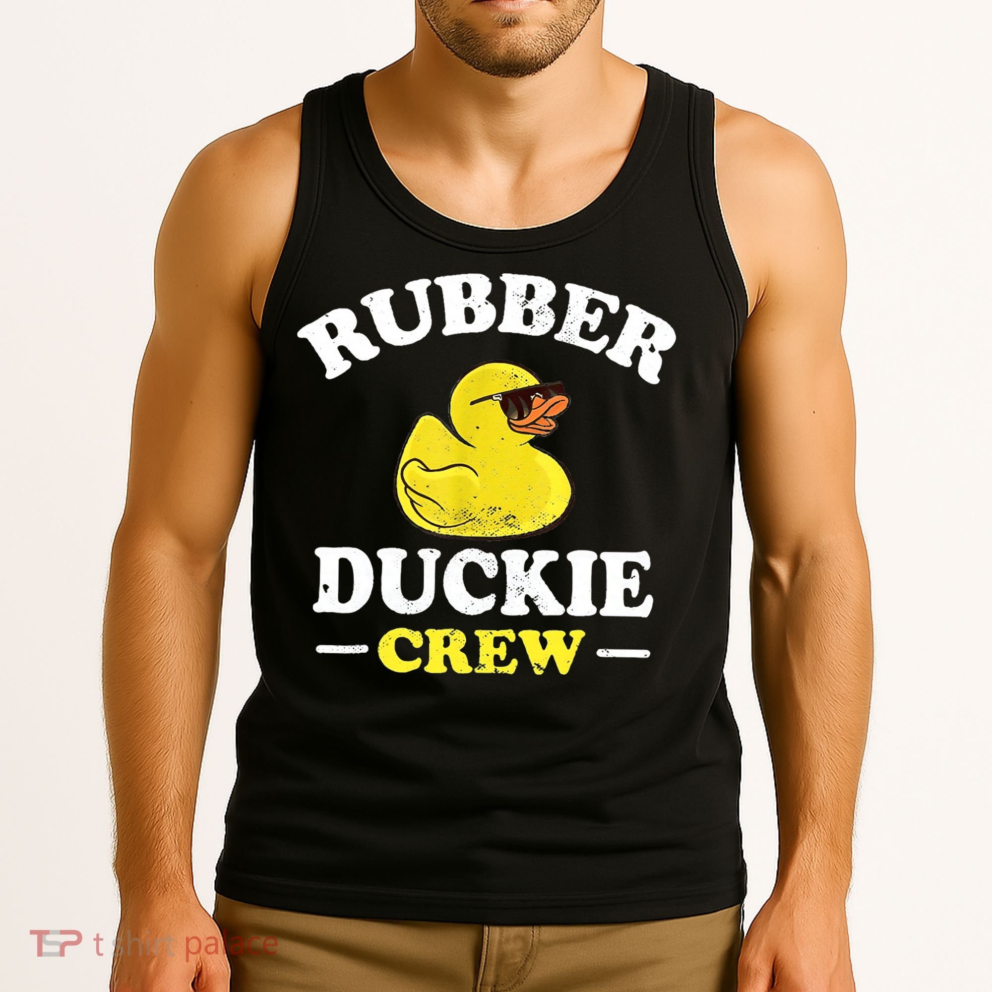 Funny Rubber Duck Yellow Duckie Crew Bath Ducks Duckling Toy Tank Top