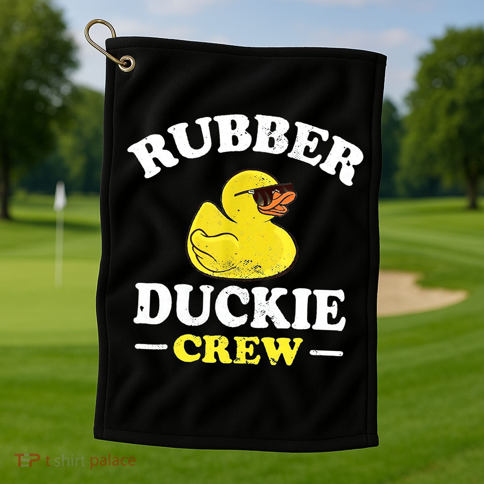 Funny Rubber Duck Yellow Duckie Crew Bath Ducks Duckling Toy Golf Towel