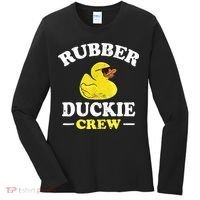Funny Rubber Duck Yellow Duckie Crew Bath Ducks Duckling Toy Women's Long Sleeve Shirt thumb 0
