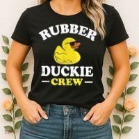 Funny Rubber Duck Yellow Duckie Crew Bath Ducks Duckling Toy Women's T-Shirt thumb 2
