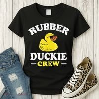 Funny Rubber Duck Yellow Duckie Crew Bath Ducks Duckling Toy Women's T-Shirt thumb 3