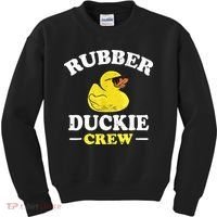 Funny Rubber Duck Yellow Duckie Crew Bath Ducks Duckling Toy Kids Sweatshirt thumb 0