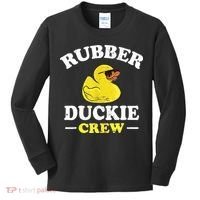 Funny Rubber Duck Yellow Duckie Crew Bath Ducks Duckling Toy Kids Long Sleeve Shirt thumb 0