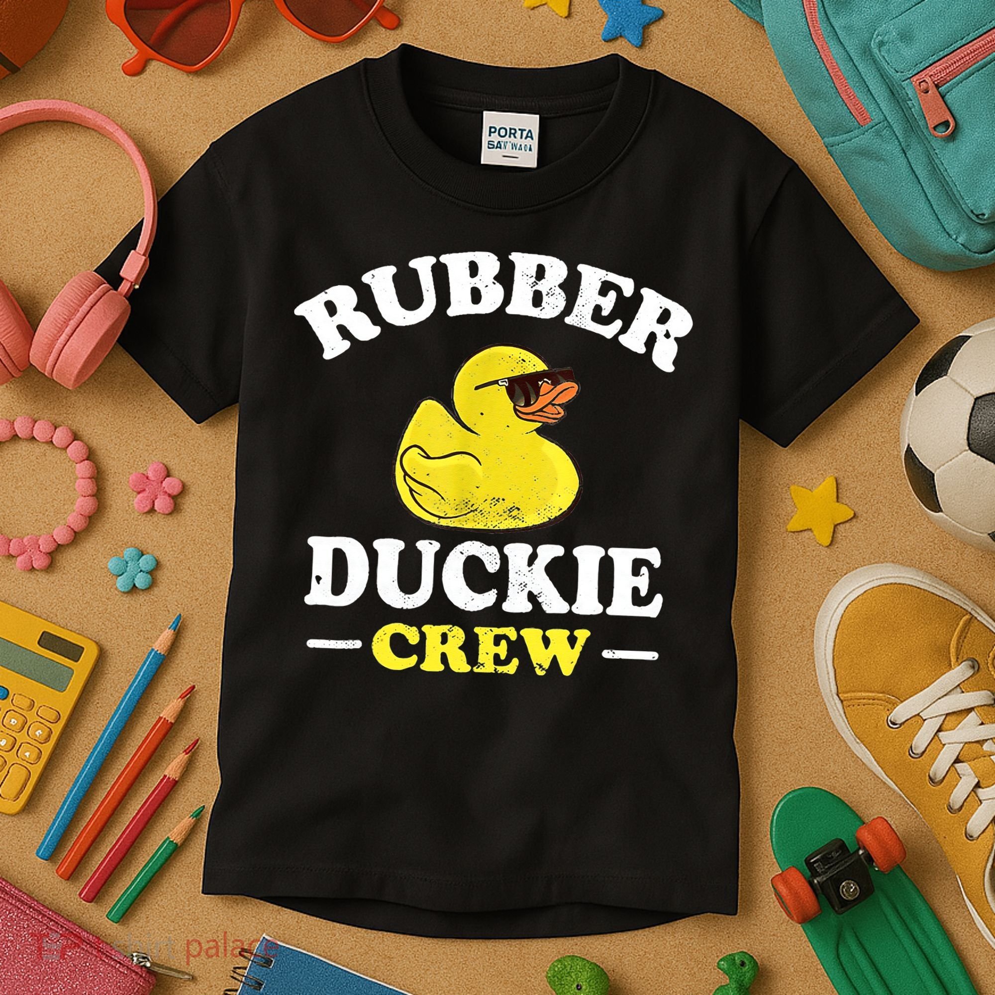 Funny Rubber Duck Yellow Duckie Crew Bath Ducks Duckling Toy Kids T-Shirt
