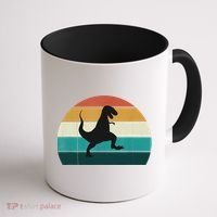 Funny Retro Dinosaur Gift Great Dino TRex TRex Lovers Gift Coffee Mug thumb 1