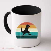 Funny Retro Dinosaur Gift Great Dino TRex TRex Lovers Gift Coffee Mug thumb 0