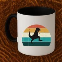 Funny Retro Dinosaur Gift Great Dino TRex TRex Lovers Gift Coffee Mug thumb 2