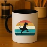 Funny Retro Dinosaur Gift Great Dino TRex TRex Lovers Gift Coffee Mug thumb 4