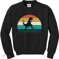 Funny Retro Dinosaur Gift Great Dino TRex TRex Lovers Gift Kids Sweatshirt thumb 0