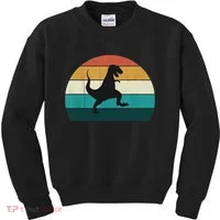 Funny Retro Dinosaur Gift Great Dino TRex TRex Lovers Gift Kids Sweatshirt thumb 0