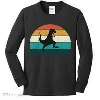 Funny Retro Dinosaur Gift Great Dino TRex TRex Lovers Gift Kids Long Sleeve Shirt thumb 0