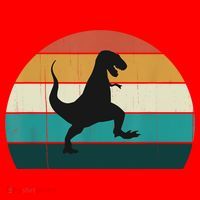 Funny Retro Dinosaur Gift Great Dino TRex TRex Lovers Gift Santa Hat thumb 1