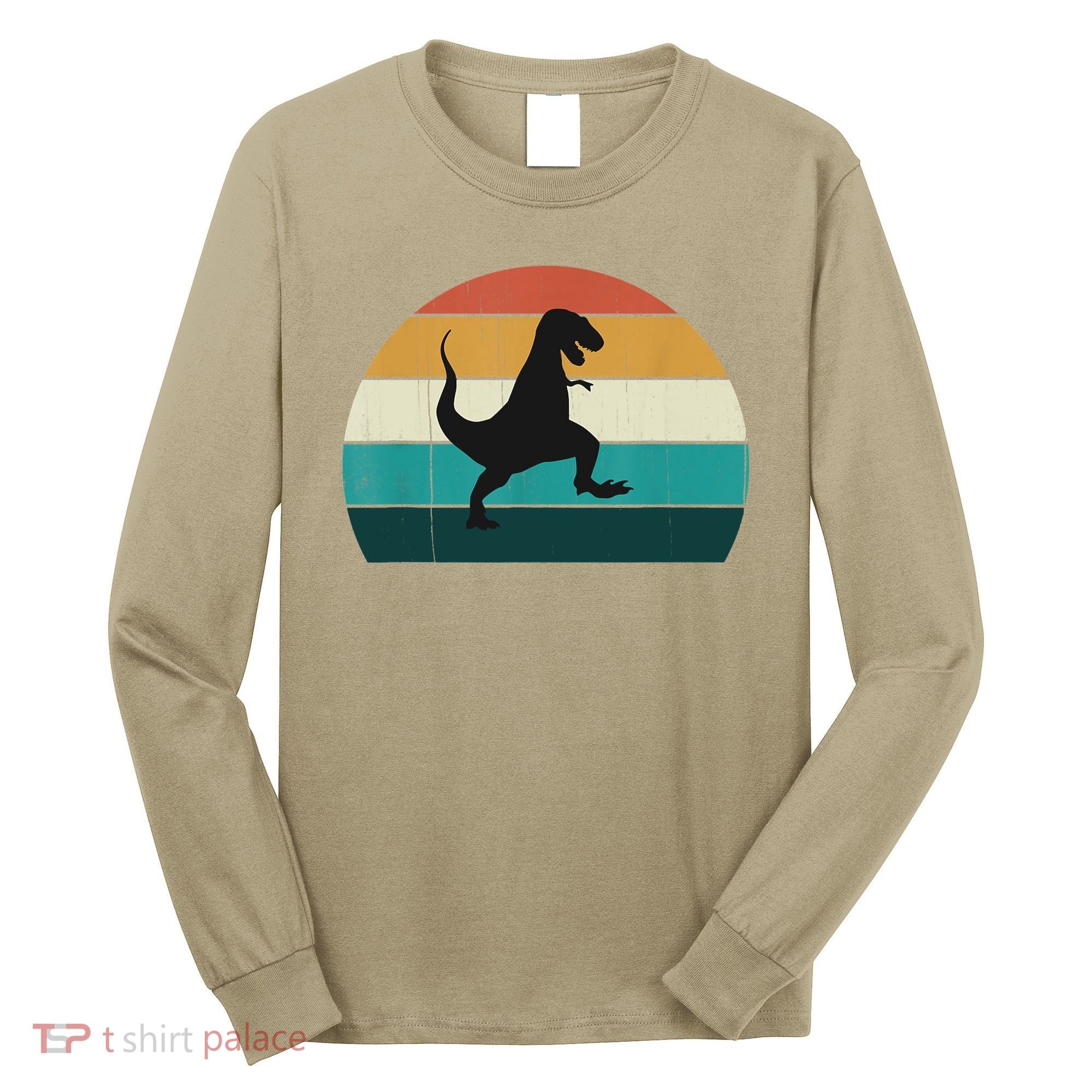 Funny Retro Dinosaur Gift Great Dino TRex TRex Lovers Gift Long Sleeve Shirt