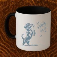 Funny Retro Dachshund Wiener Dog Blowing Bubbles Doxie Mom Coffee Mug thumb 2