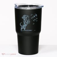 Funny Retro Dachshund Wiener Dog Blowing Bubbles Doxie Mom Tumbler thumb 0