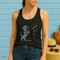 Funny Retro Dachshund Wiener Dog Blowing Bubbles Doxie Mom Women's Tank Top thumb 2