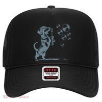 Funny Retro Dachshund Wiener Dog Blowing Bubbles Doxie Mom Hat thumb 0