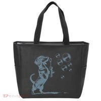 Funny Retro Dachshund Wiener Dog Blowing Bubbles Doxie Mom Tote Bag thumb 0