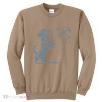 Funny Retro Dachshund Wiener Dog Blowing Bubbles Doxie Mom Sweatshirt thumb 0