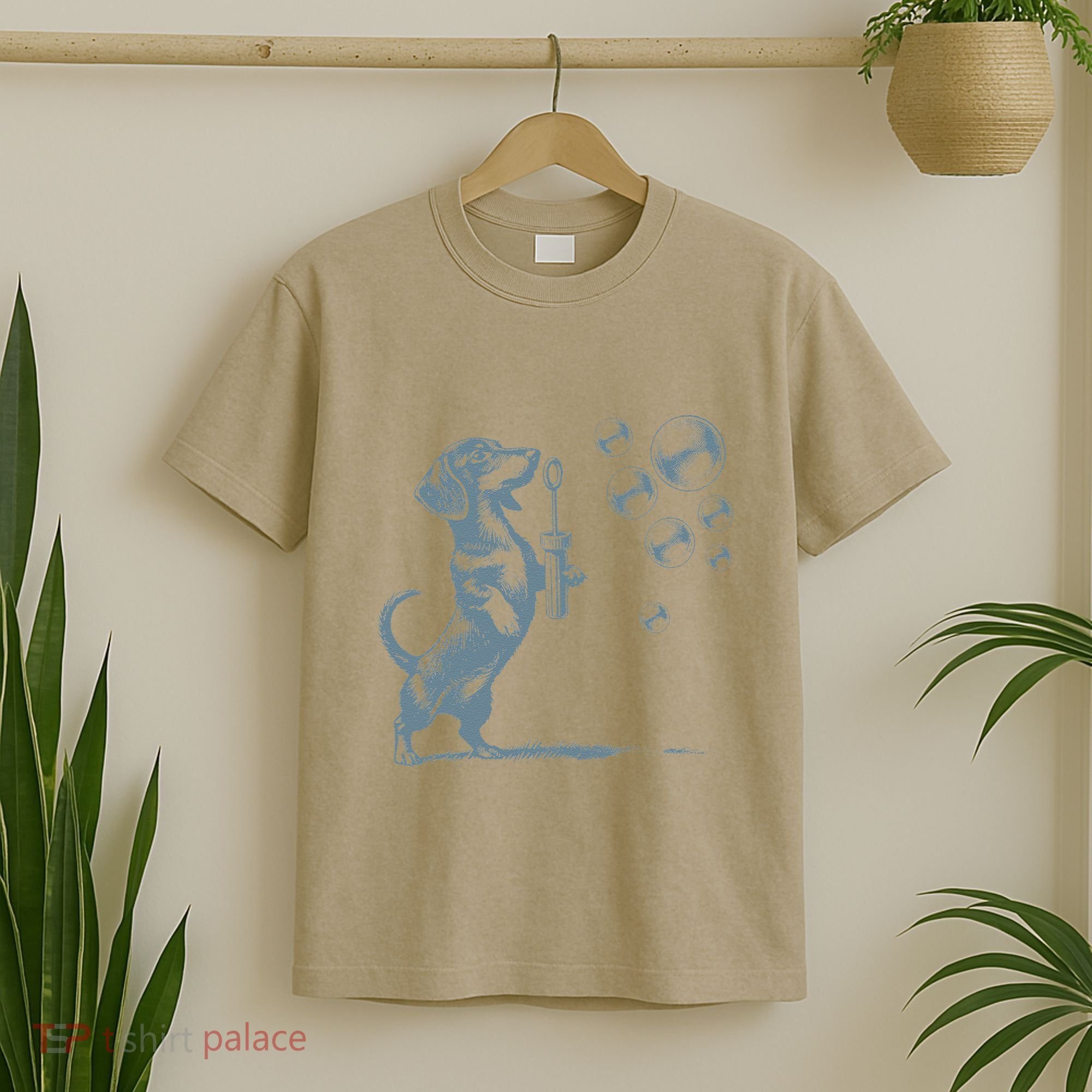 Funny Retro Dachshund Wiener Dog Blowing Bubbles Doxie Mom T-Shirt