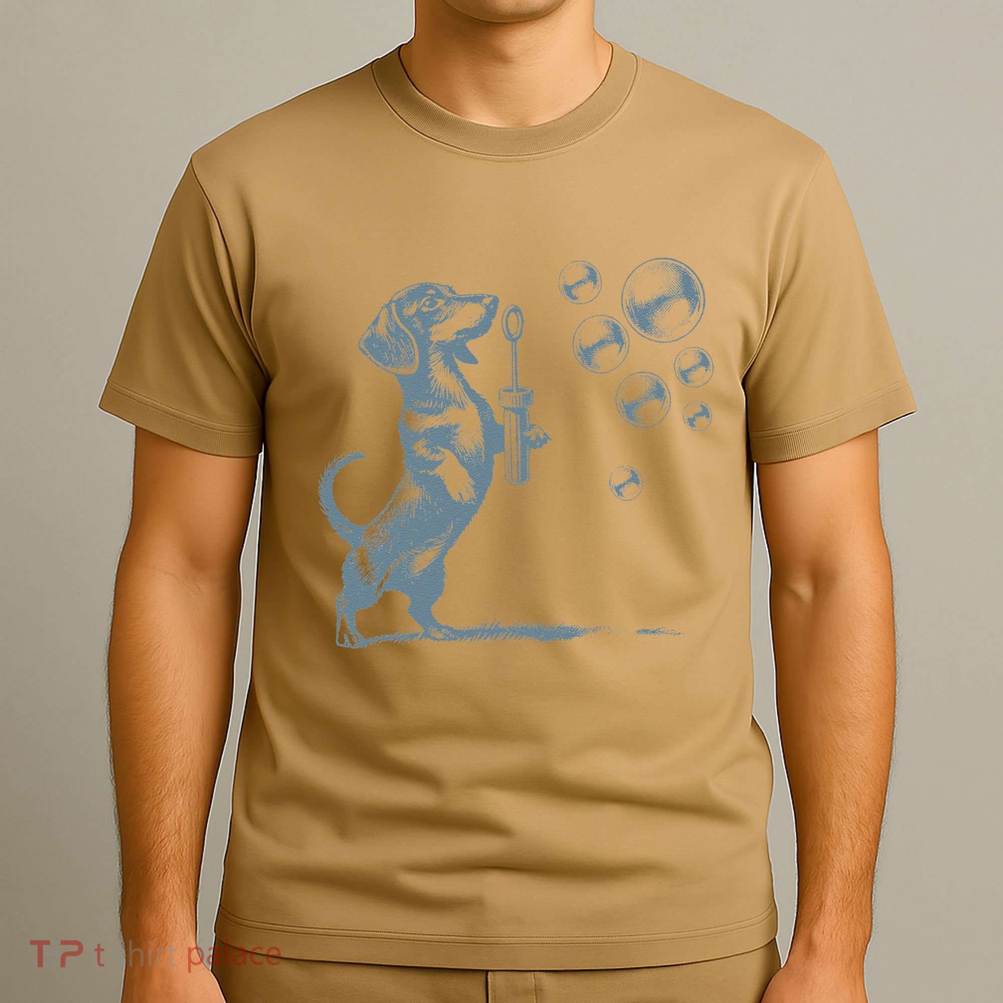 Funny Retro Dachshund Wiener Dog Blowing Bubbles Doxie Mom T-Shirt