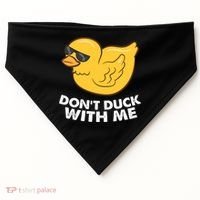 Funny Rubber Duck Don't Duck With Me Funny Duck Cute Gift USA-Made Doggie Bandana thumb 0