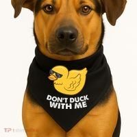 Funny Rubber Duck Don't Duck With Me Funny Duck Cute Gift USA-Made Doggie Bandana thumb 1